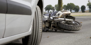 Motorcycle accident on the road in Michigan