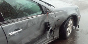side-swipe car accident