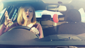 angry women driving