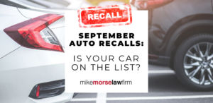 September 2022 Auto recalls