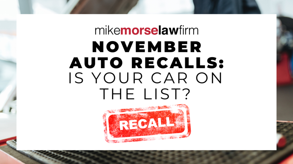 November 2022 Auto Recalls