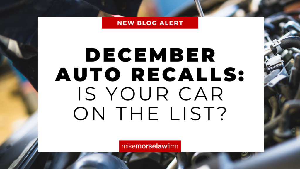 December 2022 Auto Recalls
